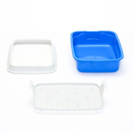 Toilet with side and net, 45x34x10 cm, blue/gray-7