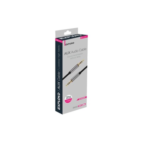 EXPLOYD EX-K-476 Jack 3.5 (M) cable-Jack 3.5 (M), for micro and headphones, 1 m, black-1