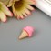 A set of buttons of decorative plastic "Ice Cream Horn" (set 18 pcs) 2.2x1.3 cm