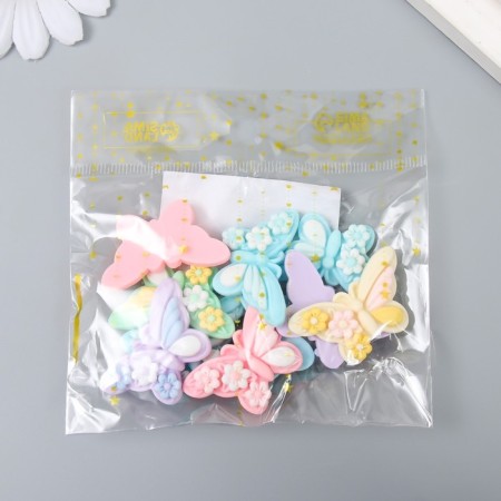 Decor for creativity Plastic "Butterfly in Chamomile" set 10 pcs mix-3