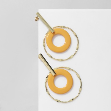 Earrings Assorted "deja vu", yellow color in gold-1