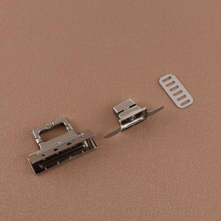 Bag -shaped fastener, 3.9 × 2.6 cm, pearl silver color-3