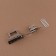 Bag -shaped fastener, 3.9 × 2.6 cm, pearl silver color