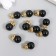 Decor for creativity plastic "Black ball with a loop" set 10 pcs 1x1x1 cm