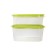 A set of plastic containers with Oursson steamed, green apple