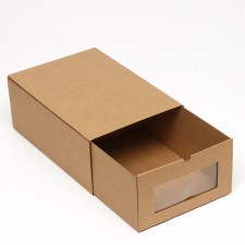 The box is drawn, brown, 30 x 21 x 12 cm