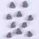 Knitted hat knitted, set 10 pcs., Gray color