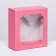 Box the team, cover is, with a window, pink, 14.5 x 14.5 x 6 cm