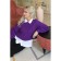 Female jumper, size 42, purple color