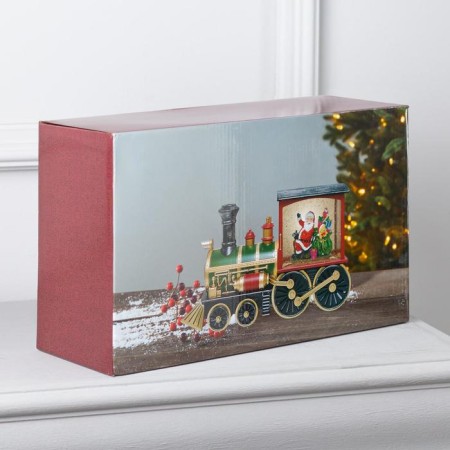 LED figure "steam locomotive" 31 × 17 × 10 cm, plastic, AAX3 batteries (not complete), USB, glow warm white-4