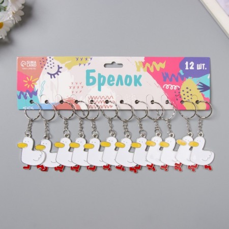 Metal key "White Duck" 4.5x4 cm-2