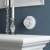Rosette W5871054 with grounding Vintage, silver matte chrome
