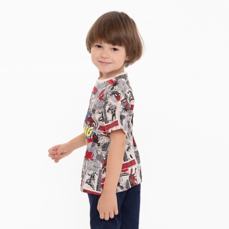 Children's T-shirt Marvel, beige color, height 92-98 cm (2-3 years)-3