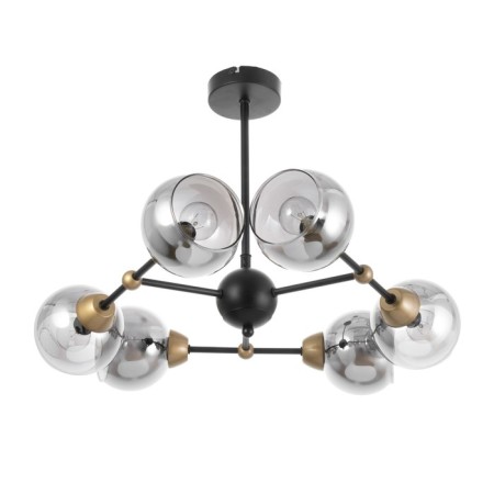 ATOM chandelier 6x60W Central: E27 Color: Black