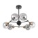 ATOM chandelier 6x60W Central: E27 Color: Black