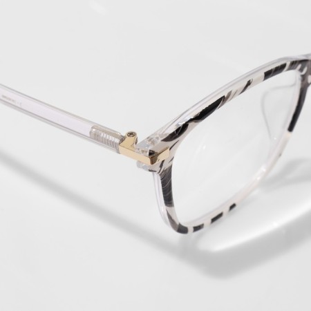 Ready glasses GA0409 (color: C3 white, black; diopter: + 5; tint: no)-3