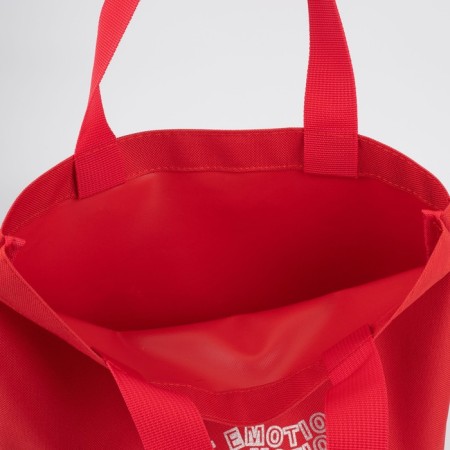Shoper Bright Emotions, sparkles, without lightning, without lining, red color-5