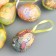Decor Easter suspension "Egg - cockerel with chickens" set of 12 pcs egg 3x4 cm