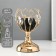 Summary metal, glass per 1 candle "Black bud" d = 5 cm gold 12x12x21 cm