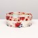 Box for Makarun tube with the window "Flowers", red-blue, 20 x 6 cm