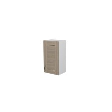 Cabinet hinged lira 400x300x720 with 1 door white/quadro shimo light