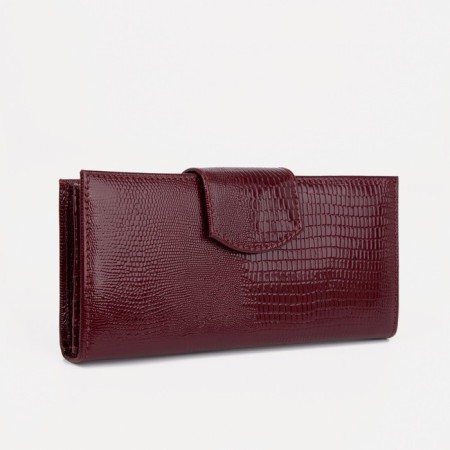 Women's wallet on a magnet, burgundy color