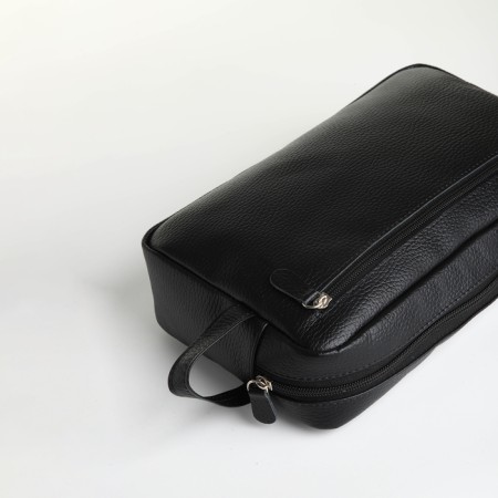 Lightning cosmetic bag, Textura, 2 external pockets, black color-5