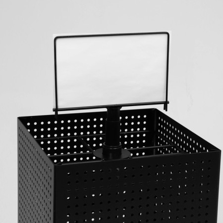 Perforated collapsible stand, 4 sides, spinning, 27 × 27 × 63 cm, black matte color-4