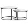 Stage of tables Plumaria white marble/black metal, black 60.5x60.5x39.5 cm
