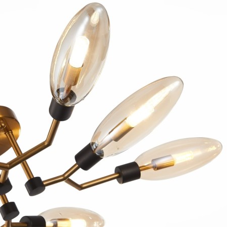Ceiling Ceiling ST LUCE. SL1174.302.08. Desima. 8x5 watts, G9, 4000k, 92x92x17 cm, brass color-8