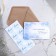 A wedding invitation in the craft envelope "Blue"
