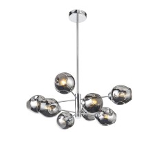 Suspension lamp ST LUCE. SL1500.103.08. Fovia. 8x40 watts, E14, 60x60x57 cm, chromium color