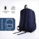 Youth backpack from textiles on lightning, waterproof, 3 pockets, blue color