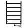 Electric towel Indigo Roof Lux, 800x500 mm, timer, hidden installation, black