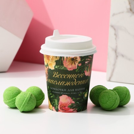 Gift set of cosmetics "Spring pleasure!", Bathbars for a bath of 6 x 20 g, pure happiness