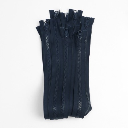 Lightning "Tractor", No. 10, detachable, automatic lock, 100 cm, dark blue color-2