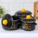 Set of Pasta pan, 3 subjects: 2 l, 3 l, 4 l, enameled covers, induction