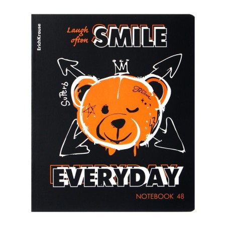 Notebook of 48 sheets in the Erichkrause "Low Battle", matte lamination, cover coated cardboard, offset unit, mix-8