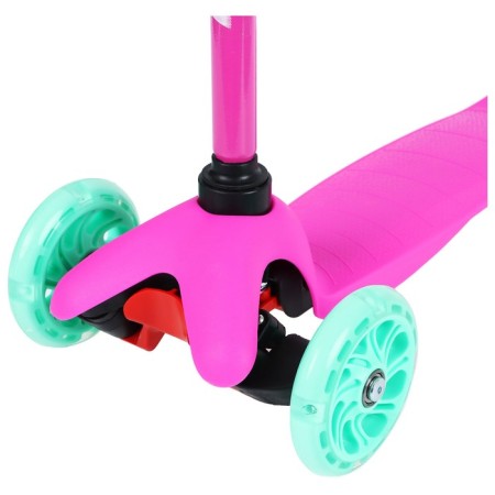 Graffiti scooter, Light wheels PU 110/75 mm, Abec 7, pink color-3