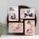 Photo frame LHDF "Circle" 33x33 in 4 photos 10x15 cm, col. Wenge-white (plastic screen)