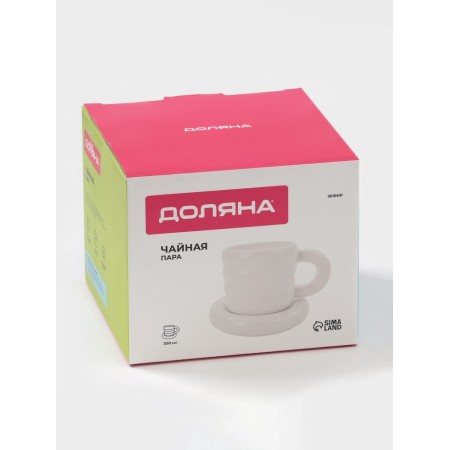 Tea couple of Dolyana "Zephyr", 350 ml, ceramics, white-8