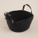 Basket for storage of handmade lauded "Louise", 33 × 33 × 16 cm, black color