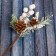 Decor "Winter Charm" white berries cones, 24 cm