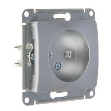 Glossa socket Sche GSL000341, 16 A, single, hidden, without salary, aluminum color