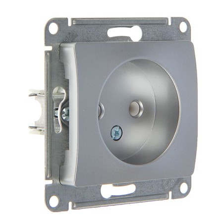Glossa socket Sche GSL000341, 16 A, single, hidden, without salary, aluminum color