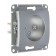 Glossa socket Sche GSL000341, 16 A, single, hidden, without salary, aluminum color