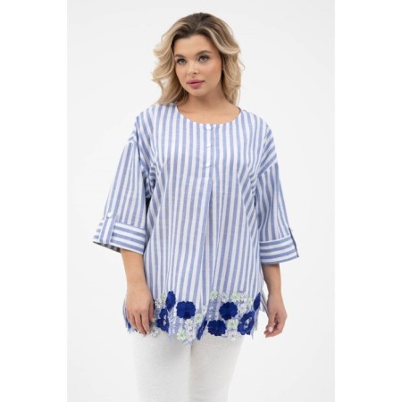Female blouse, size 52, blue color