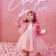 Dress elegant children's KAFTAN, p. 34 (122-128 cm), white/pink