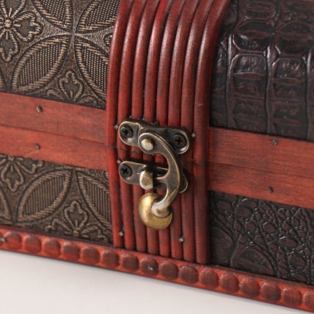 Casket Wood Equamable "Python and Medallion" chest mix 11x16x10.5 cm-4