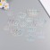 Stick paper, plastic "Crown of the Emperor" holography silver set 12 pcs 3 sizes